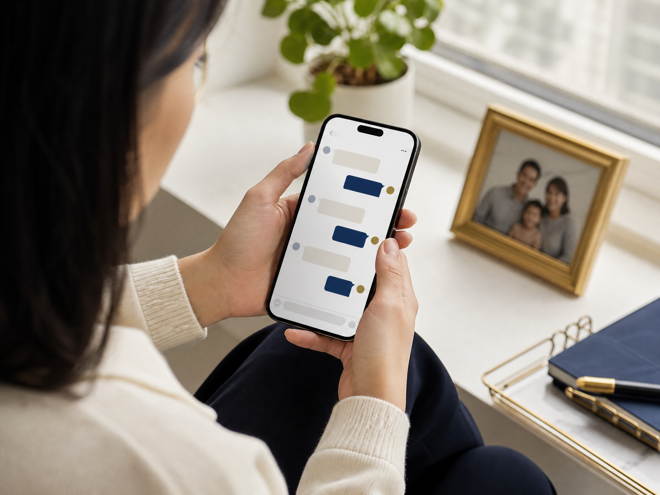 Private consultation starts with a message